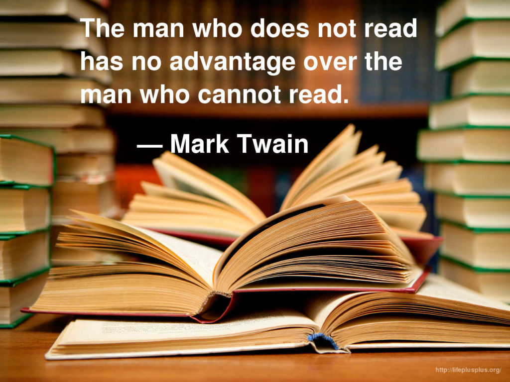 mark twain on reading – Wisdom Enough